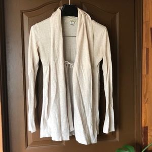 Kensie tie front cardigan with oversized scarf like collar